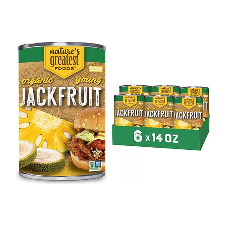 Nature's Greatest Foods Organic Young Jackfruit, case of six 14oz cans